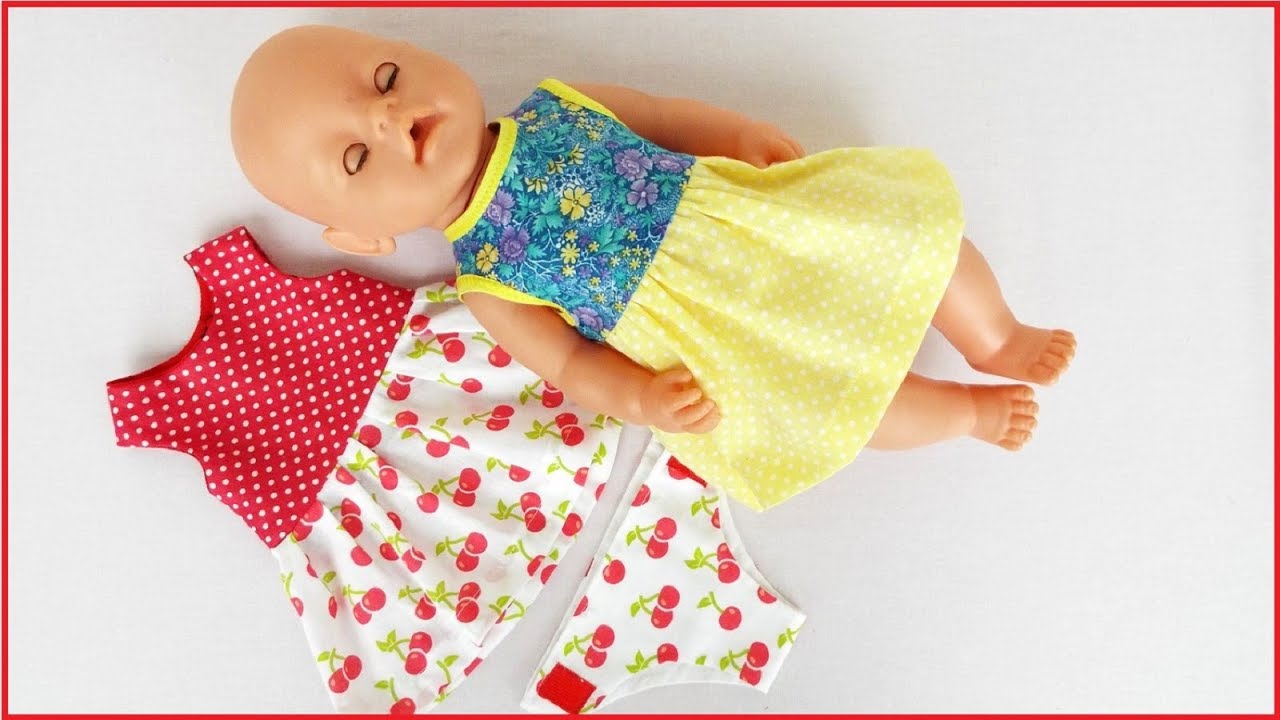 Как сшить платье для куклы Беби Бон.How to sew a dress for a Baby Bon doll.