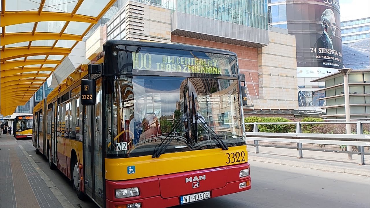 Autobus 100 Kier. Dworzec Centralny (Trasa Zmieniona) MAN NG313 