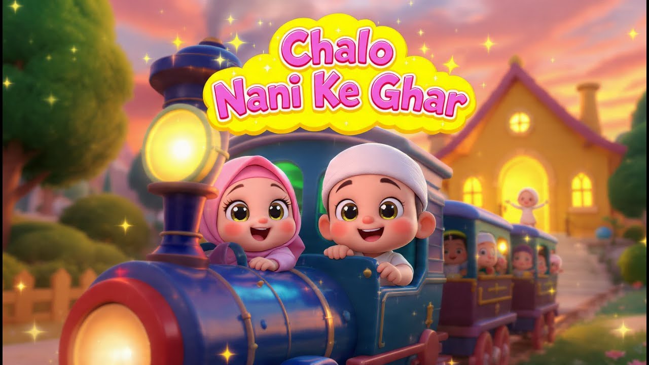Chalo Nani Ke Ghar 🚂✨ | Super Cute Kids Poem in Hindi/Urdu | Nani Ki Lori
