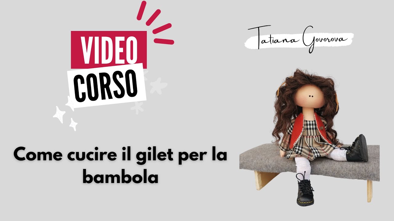 1. Gilet per la bambola 25 cm fai da te, cucire vestiti per bambola, doll vest, sew doll clothes
