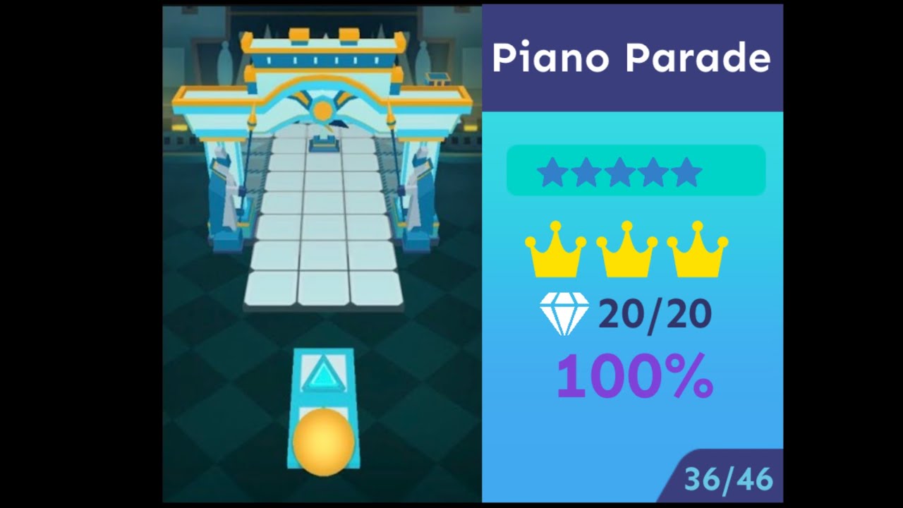 Rolling Sky Remake: Piano Parade: Hard 5 Star