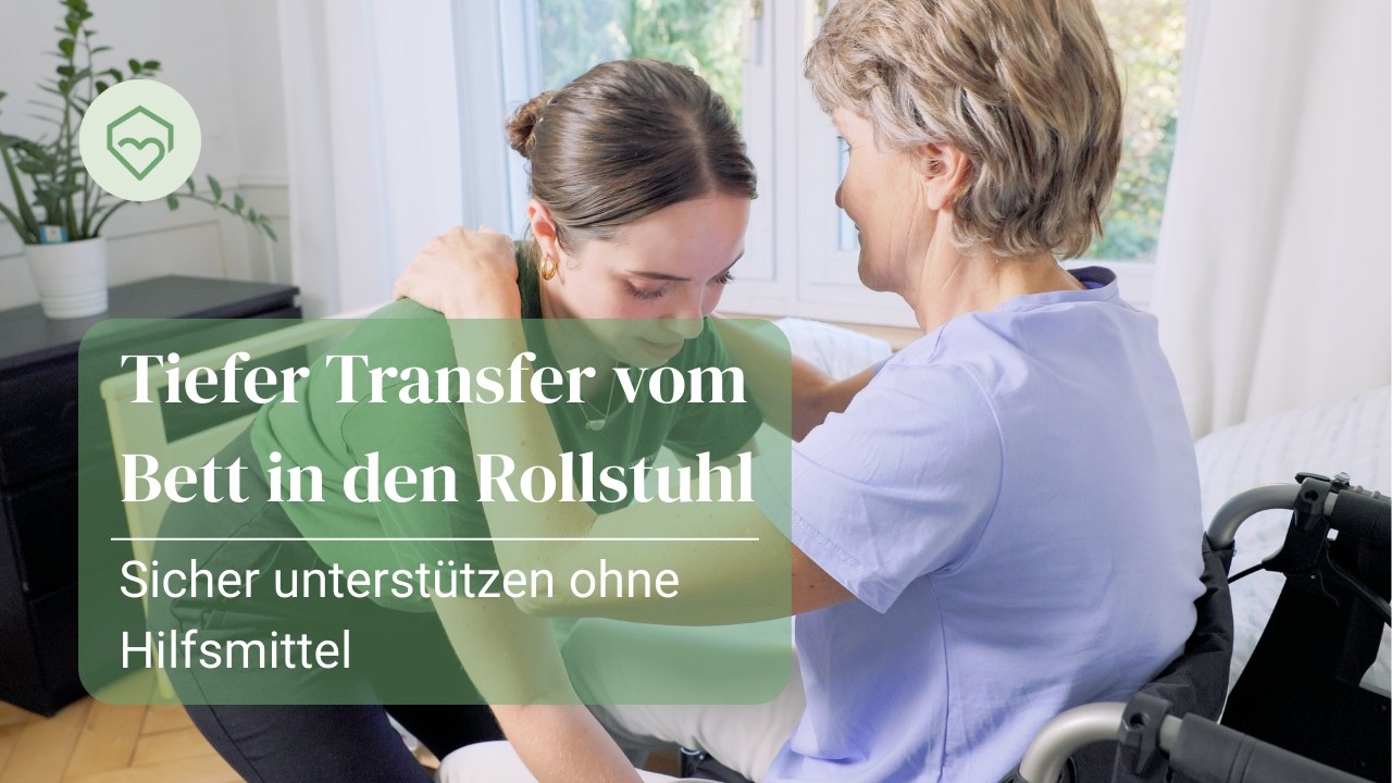 Tiefer Transfer vom Bett in den Rollstuhl – sicher unterstützen ohne Hilfsmittel