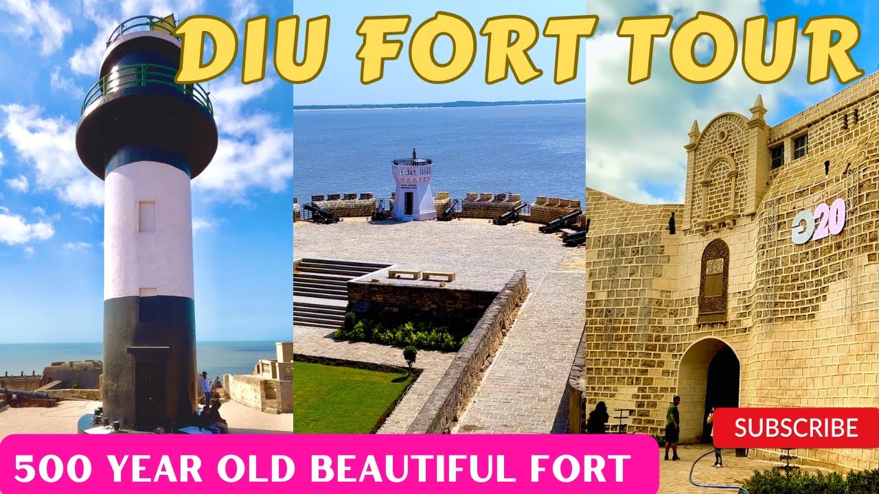 Diu Fort and Lighthouse | दीव का किला | Diu Fort Tour In Hindi | Diu Tourist Places