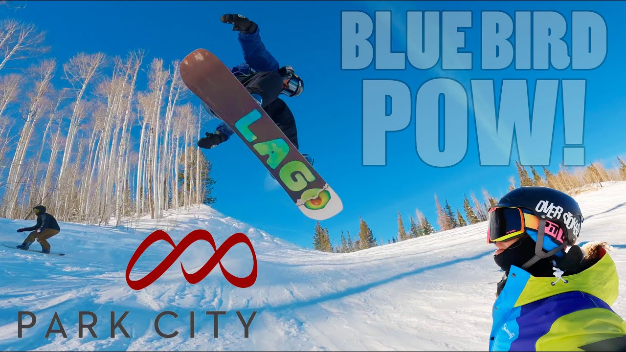 Park City Canyons Utah Blue Bird POW! Snowboarding DREAM!
