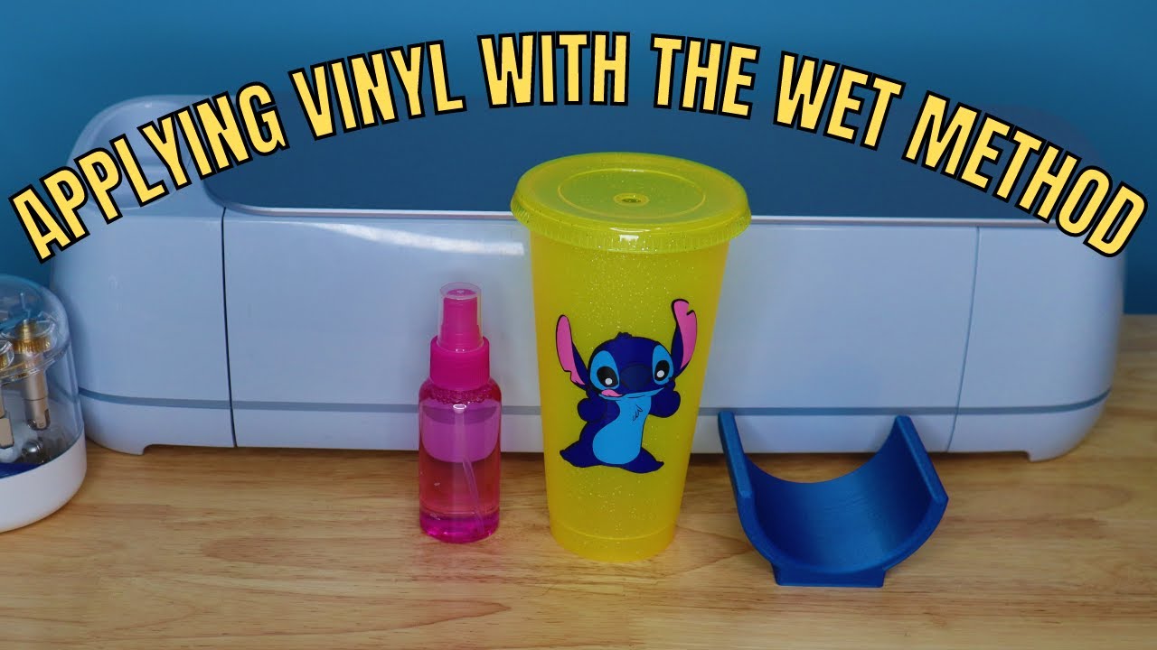 Applying vinyl decals using the wet application method - Cricut Hacks tips and tricks soap and water