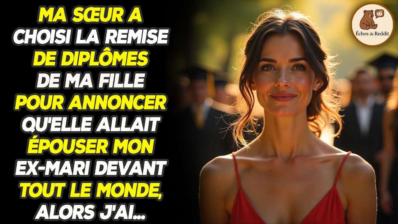 À la remise de diplôme de ma fille, ma sœur a osé... Elle a osé annoncer qu'elle allait épouser mon