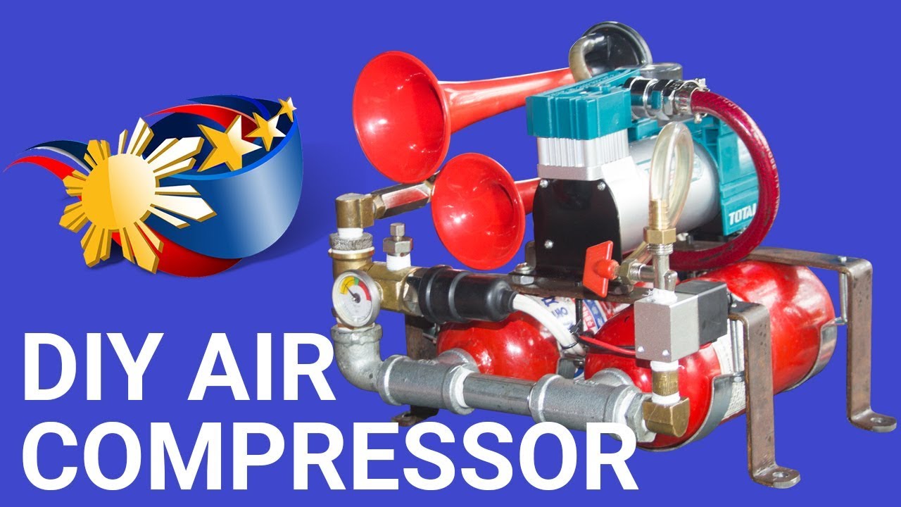 Diy Air Compressor for Vehicle Air Horn ||No Welding||