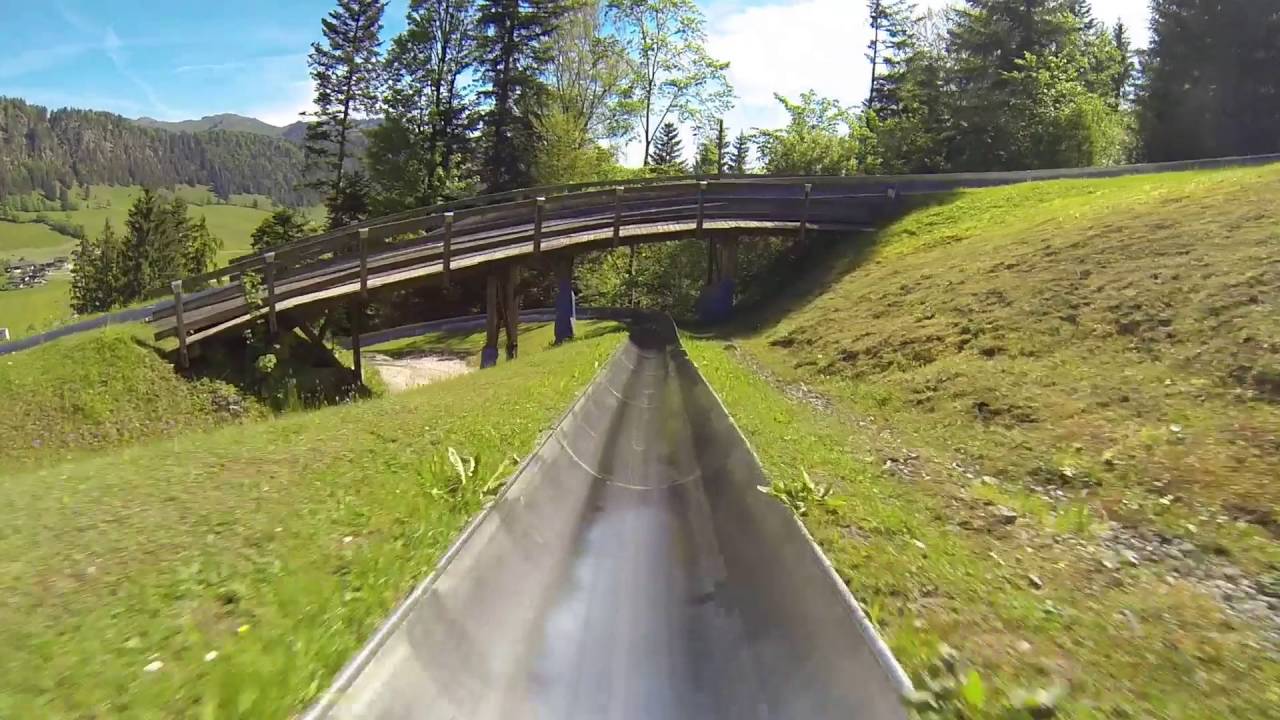 Wiegand Sommerrodelbahn Zahmer Kaiser 2016 POV Onride to fast :) (right)