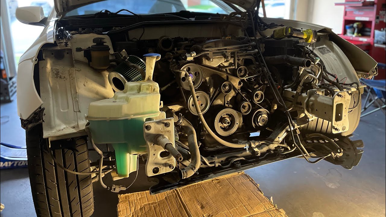Genesis Coupe 2.0T Engine Replacement Pt.1 | Radiator Support Frame Removal