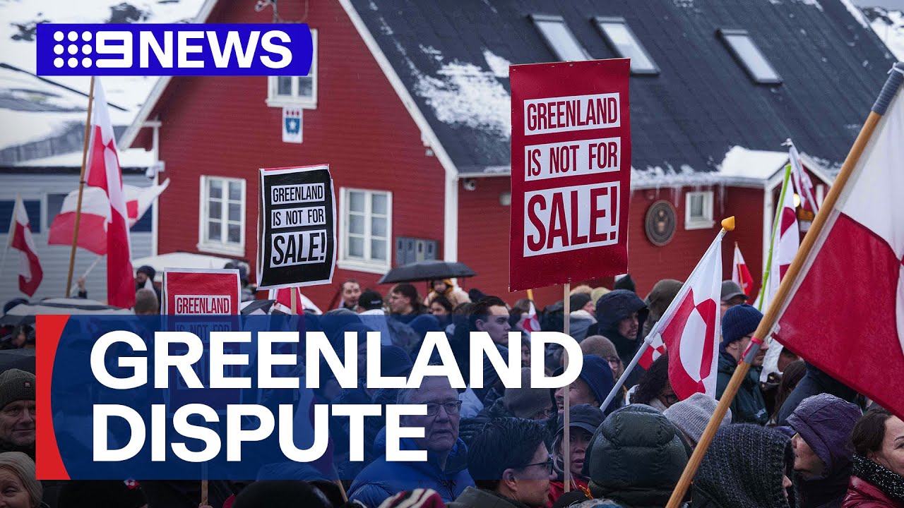 European leaders stand firm over Greenland dispute with Trump | 9 News Australia