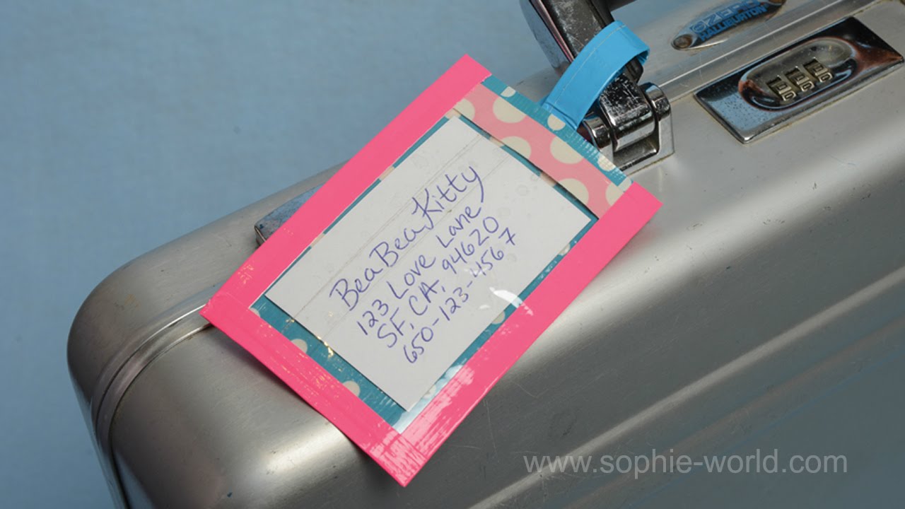 How to make a duct tape luggage tag | Sophie's World