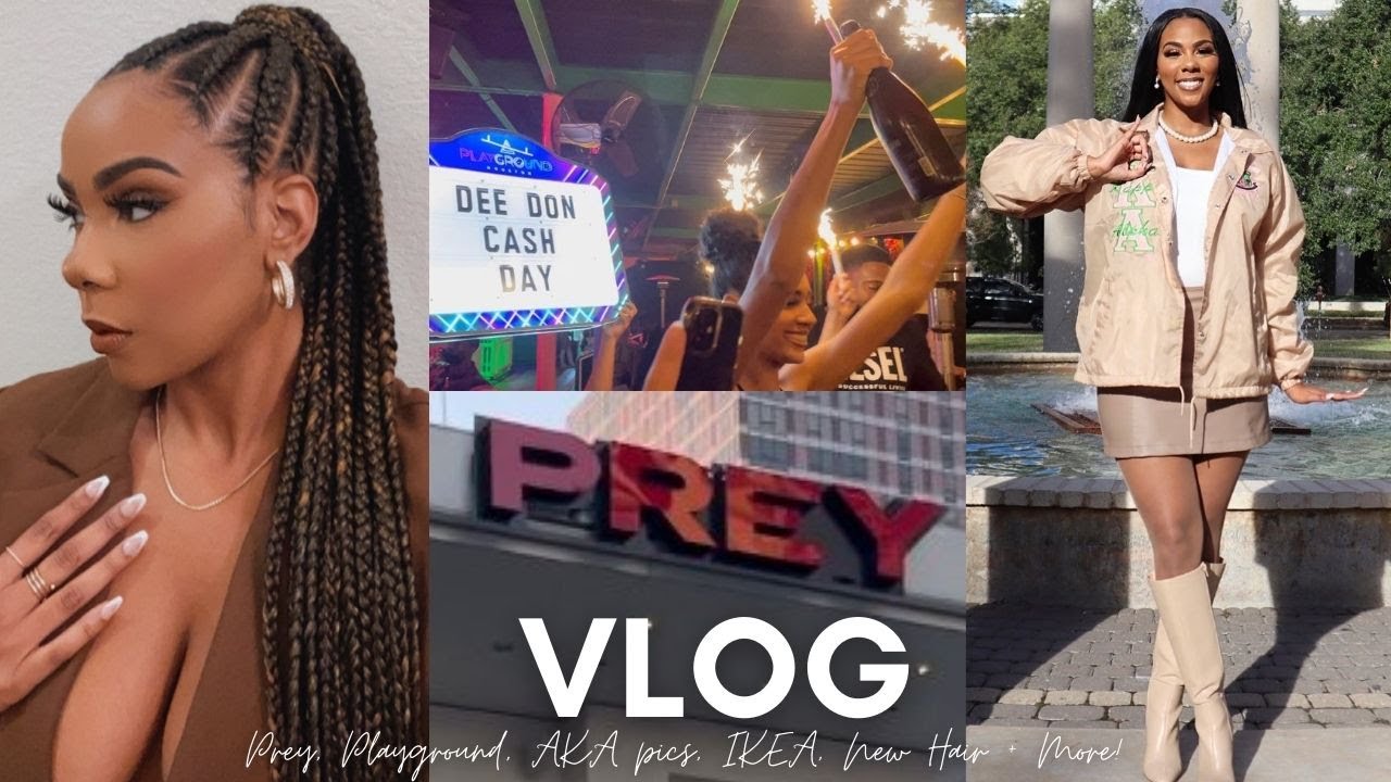VLOG| PREY HOUSTON + PLAYGROUND + AKA PICS + COME TO IKEA WITH ME + NEW HAIR + MORE!
