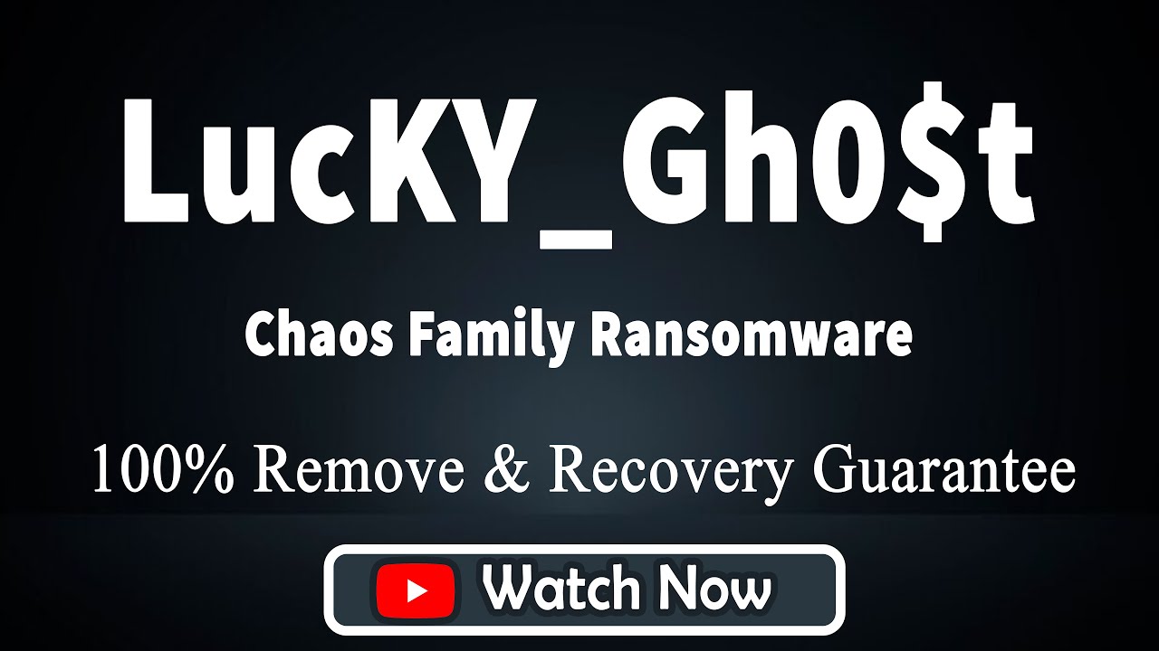 || SOLVED ✅|| LucKY_Gh0$t ransomware virus - removal and decryption