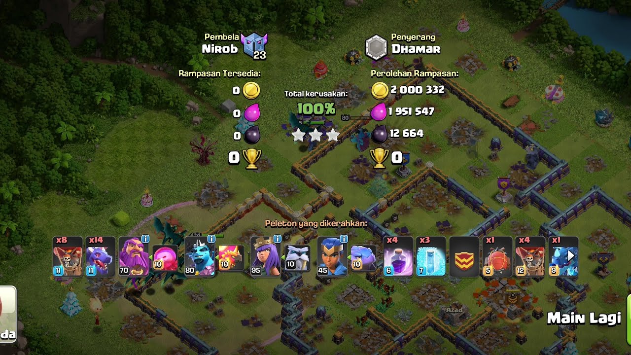 Looting Clash of Clans Th16 with clasic dragon