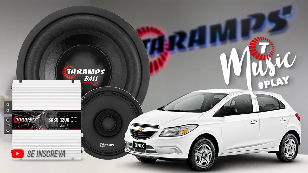 Chevrolet Onix com Som Automotivo M&oacute;dulos Alto-falantes Taramps | Taramps