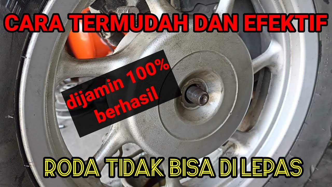 Cara melepas roda belakang matic yang macet, susah di lepas tanpa tracker aman dan mudah