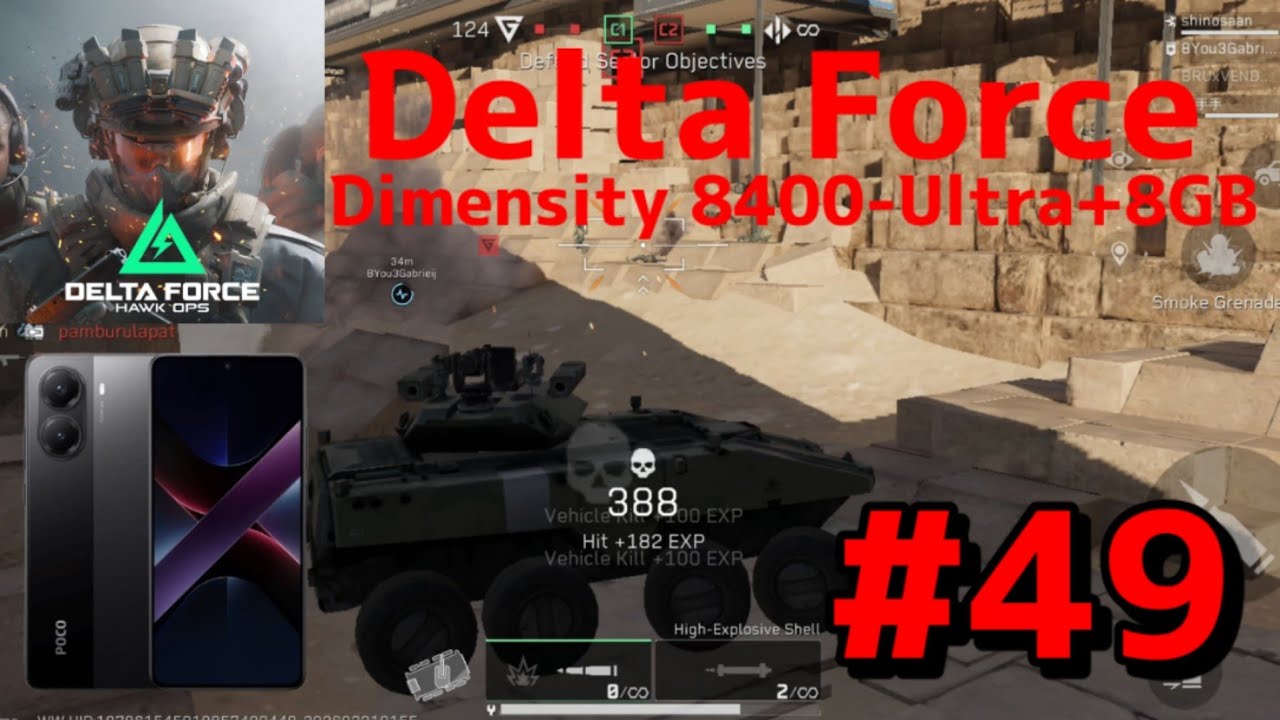 Delta Force Mobile#49 : Poco X7 Pro Dimensity 8400-Ultra+8GB 2K 60fps