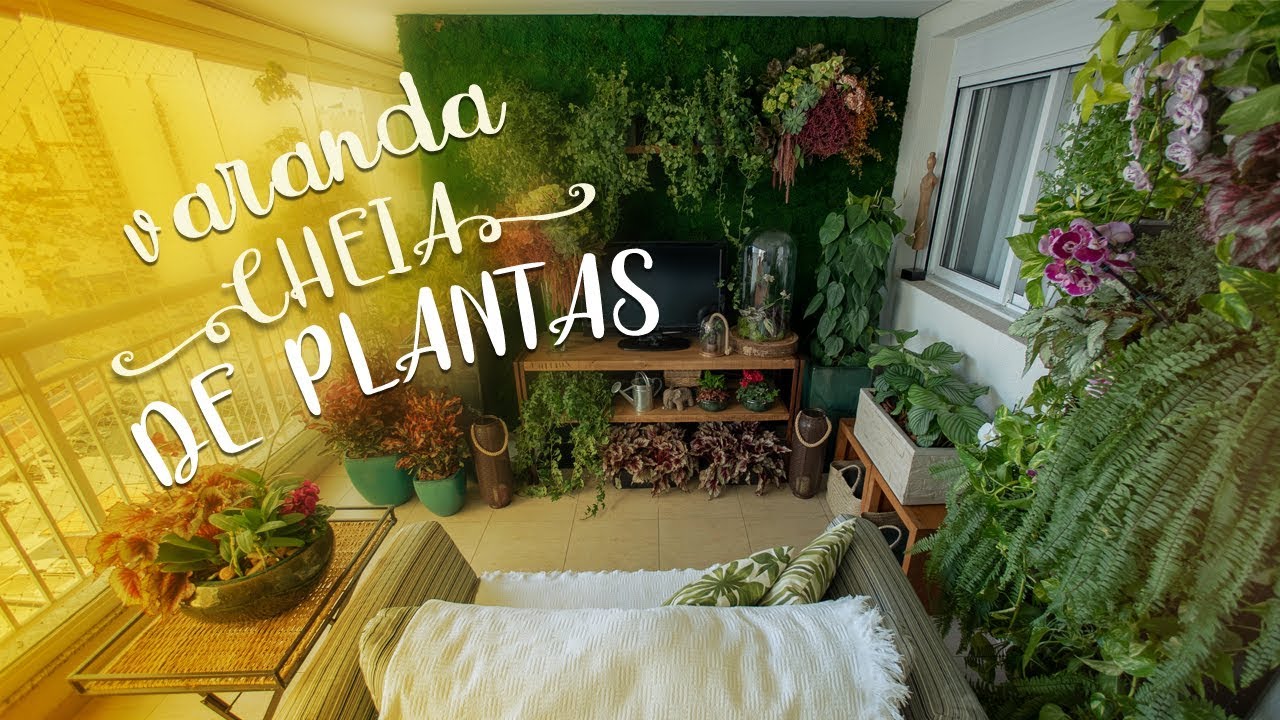 VARANDA cheia de plantas com JARDIM VERTICAL – 