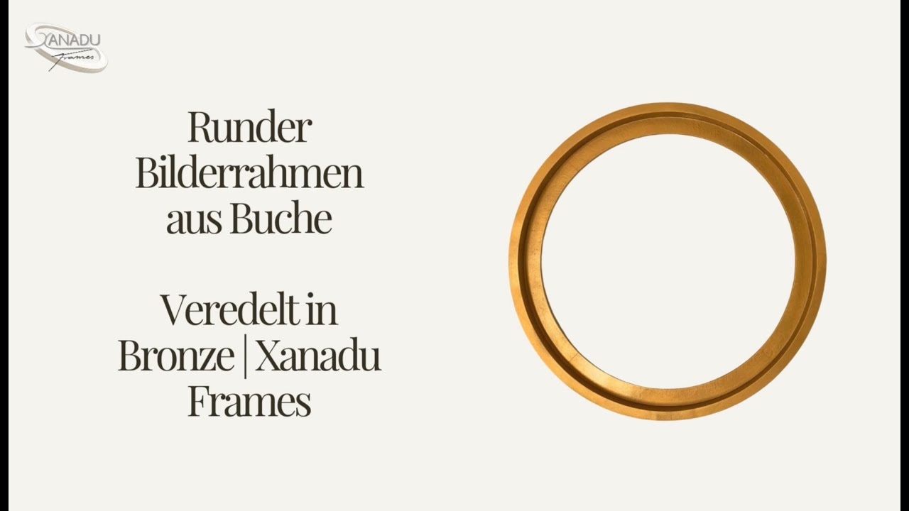 Schattenfugen Bilderrahmen rund bronze 360&deg;-Ansicht - Xanadu Frames