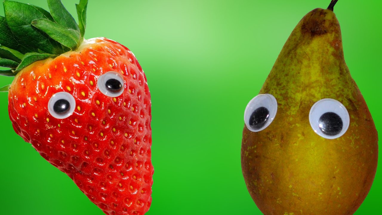The fruits: pronunciation and spelling for children with photos