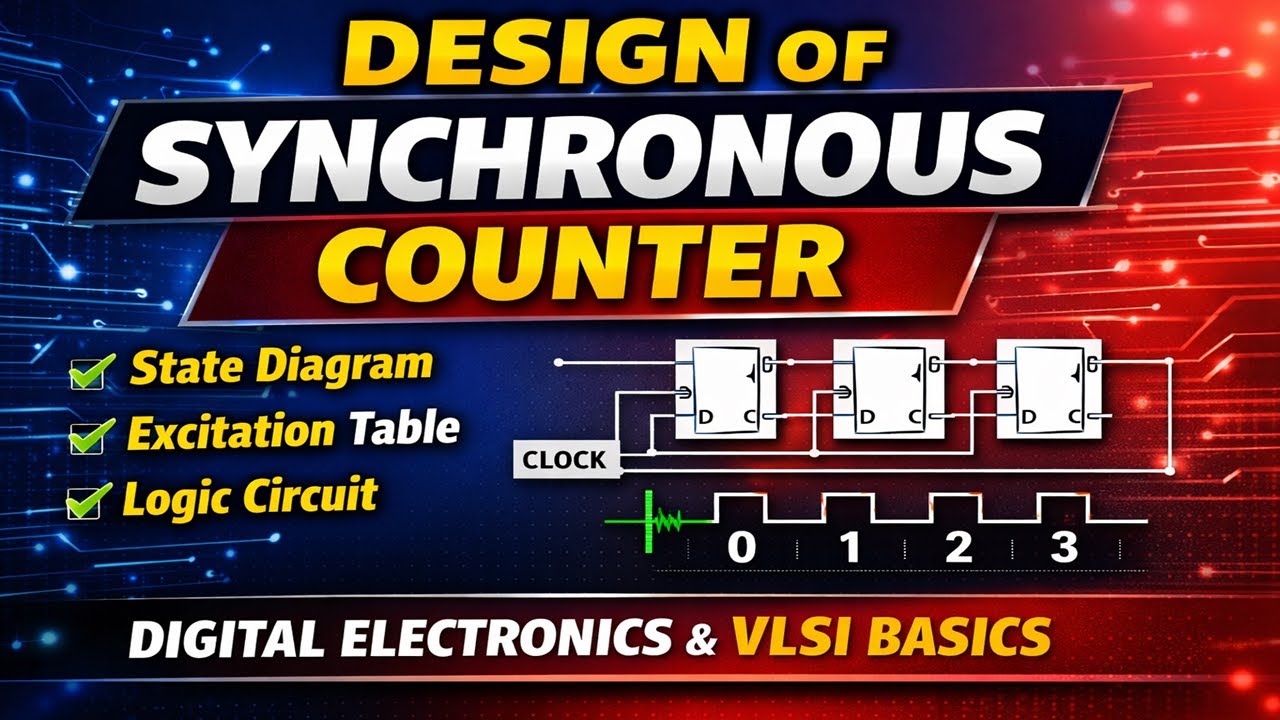 Design of Synchronous Counter | Digital Electronics | VLSI Basics