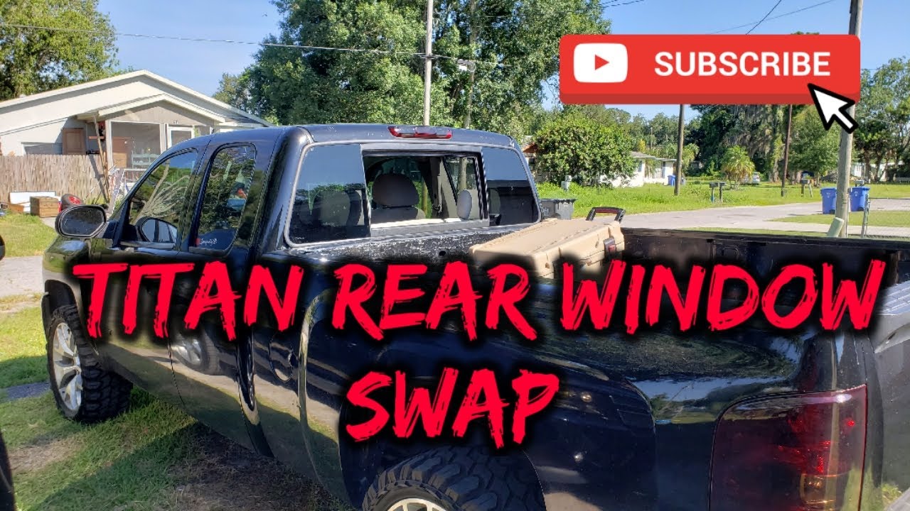 Titan rear window swap #Titanrearwindow #silveradotitanwindow