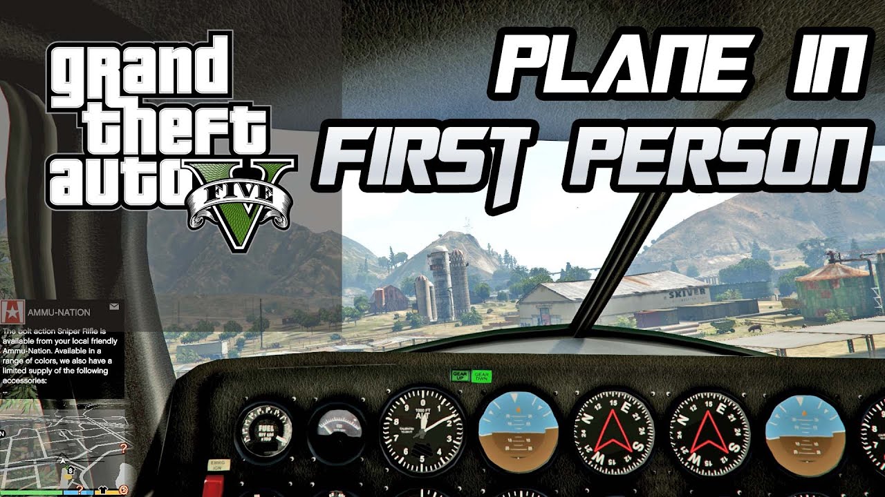Grand theft auto V - Plane driving in FIRST PERSON [PC Gameplay]