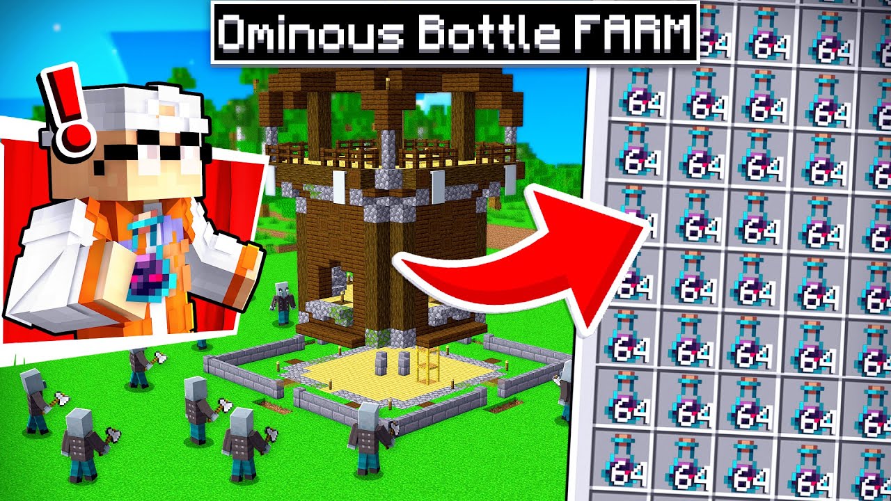 ich baue Ominous Bottle  FARM in Youtuber Insel Hardcore