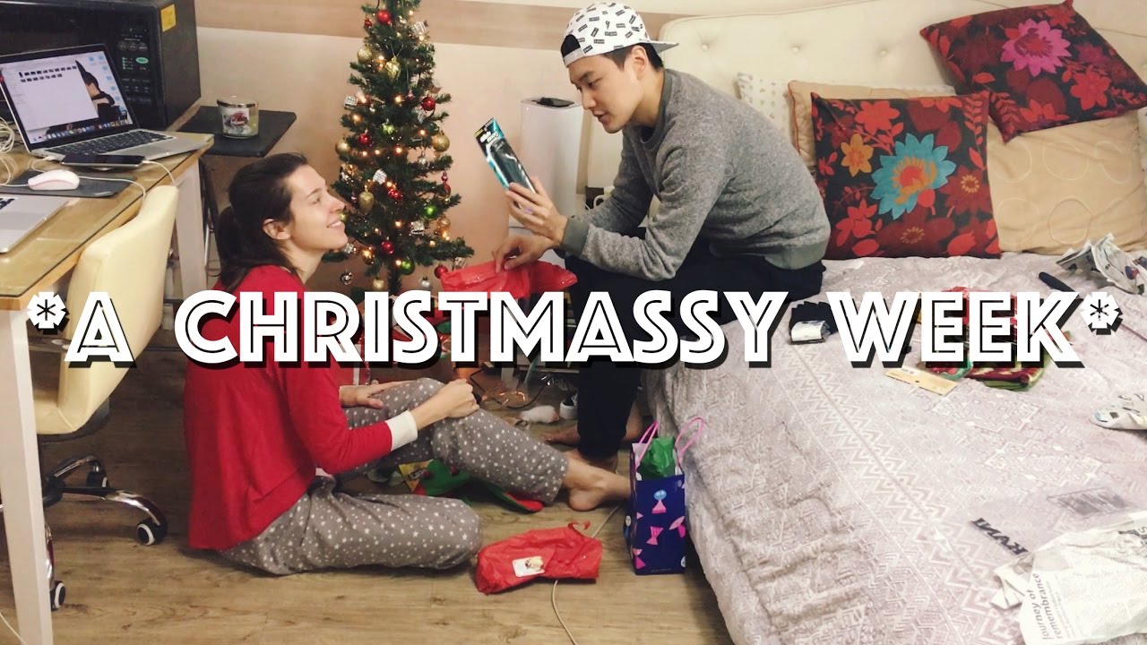 A Christmassy Week in Korea 🎄국제커플의 크리스마스 파티 & 보정동 카페거리 & 비모 채널 (자막 CC)