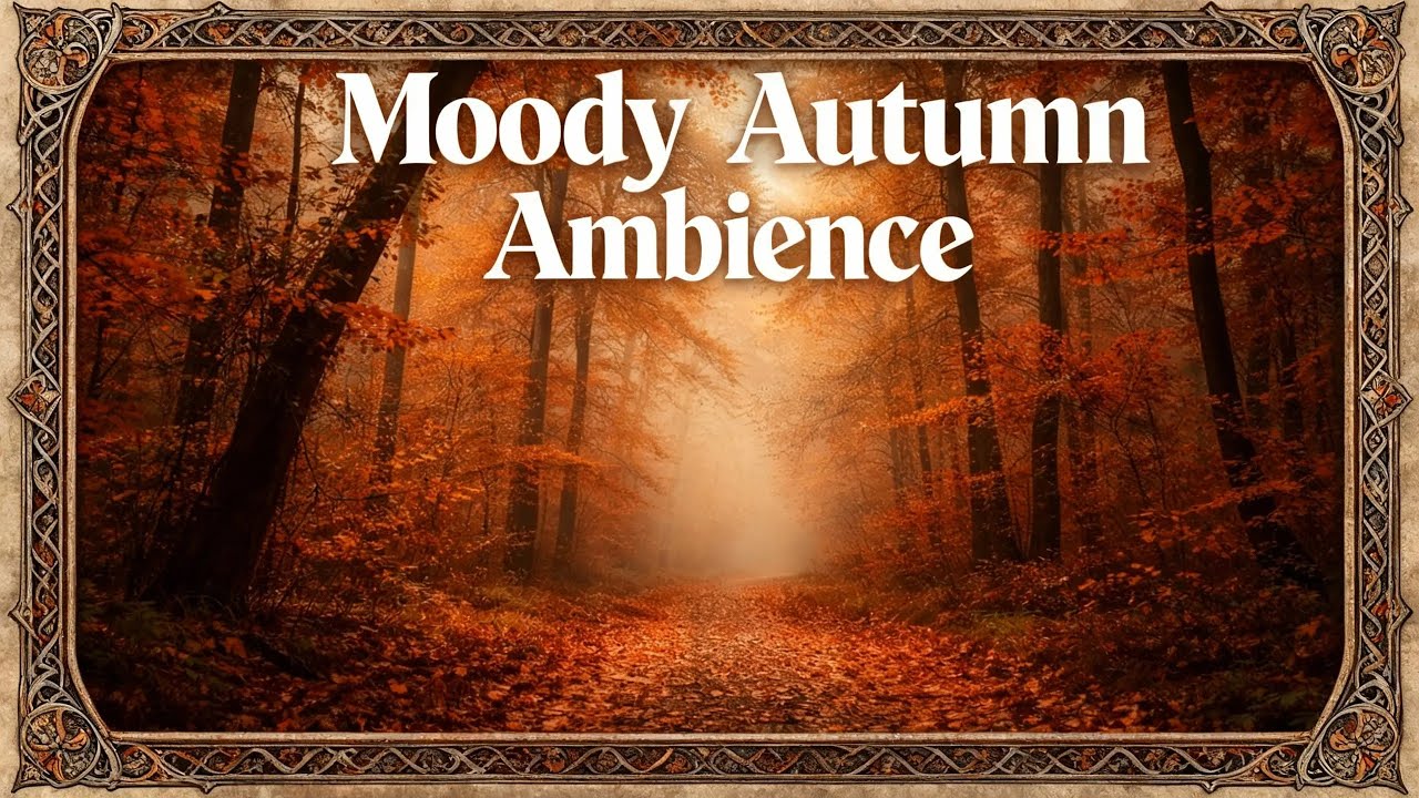 Moody Autumn Ambience Playlist | Misty Fall Forest Atmosphere & Calm Music | No AI