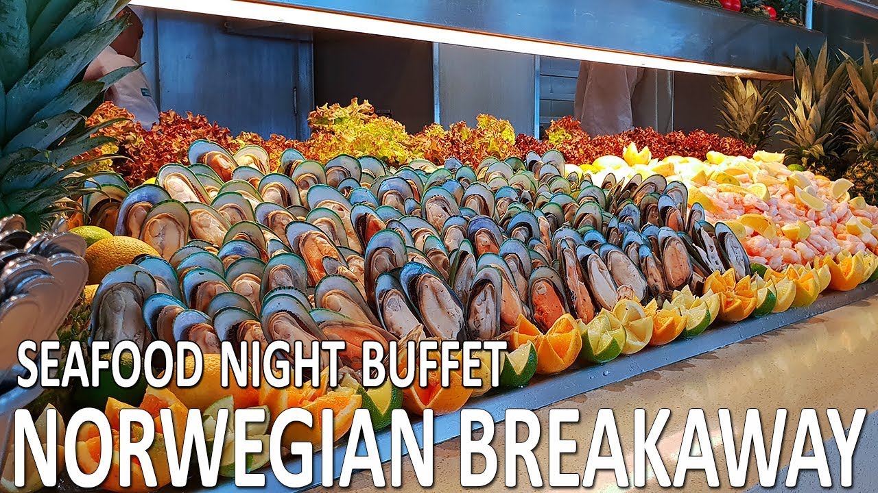 Norwegian Breakaway Seafood night buffet in Garden cafe