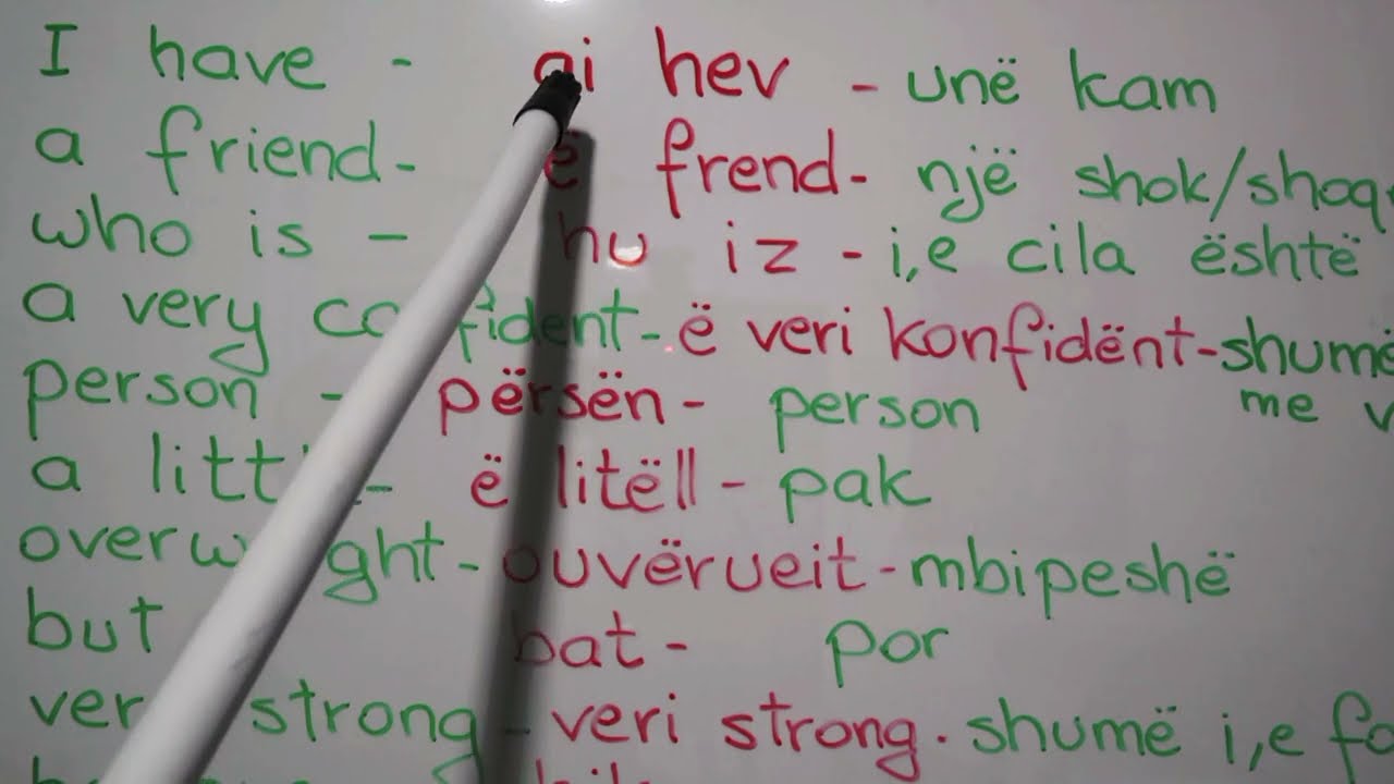 Si të përshkruajmë shokun tonë në anglisht.