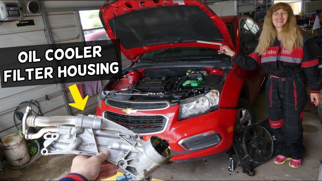 OIL FILTER HOUSING COOLER AND GASKET REPLACEMENT CHEVROLET CRUZE CHEVY SONIC
