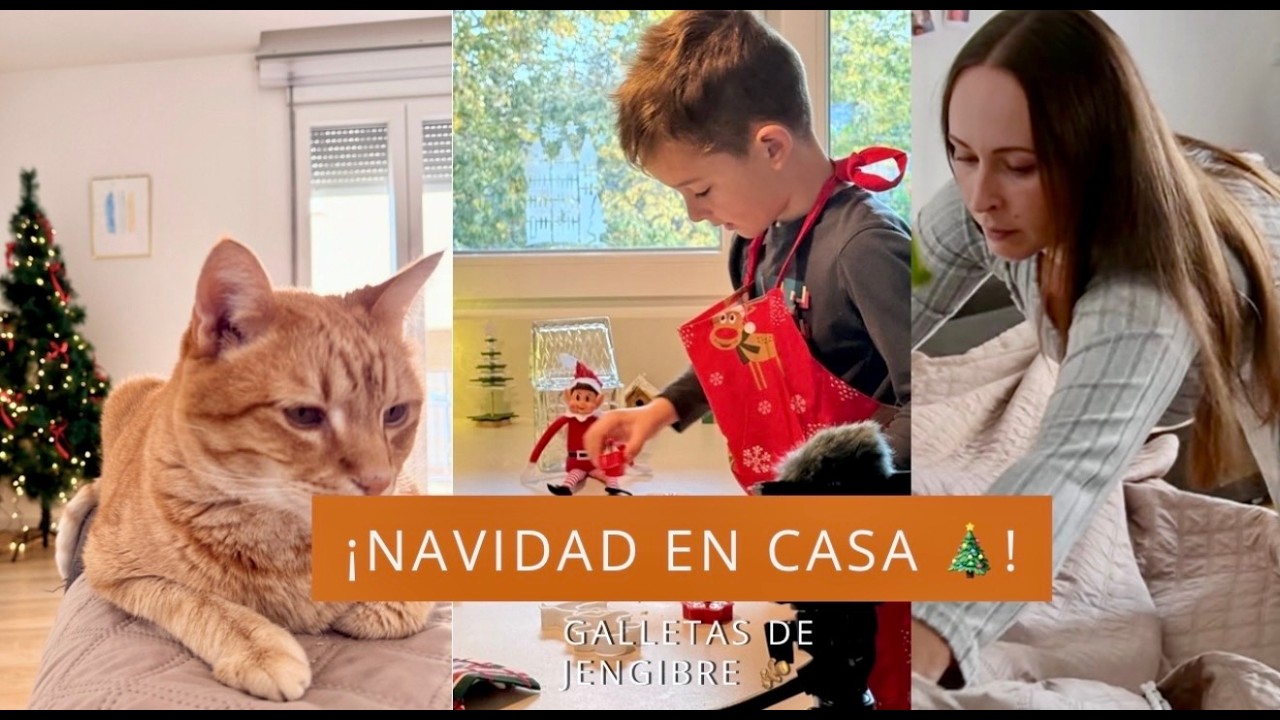 Decoramos la casa para Navidad en familia 🎄 | Hogar real, galletas y momentos con mi hijo