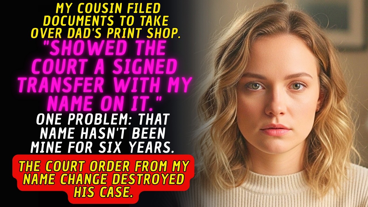 My Cousin Filed to Own Dad's Shop — The Transfer Was Signed in a Name I Changed Six Years Ago