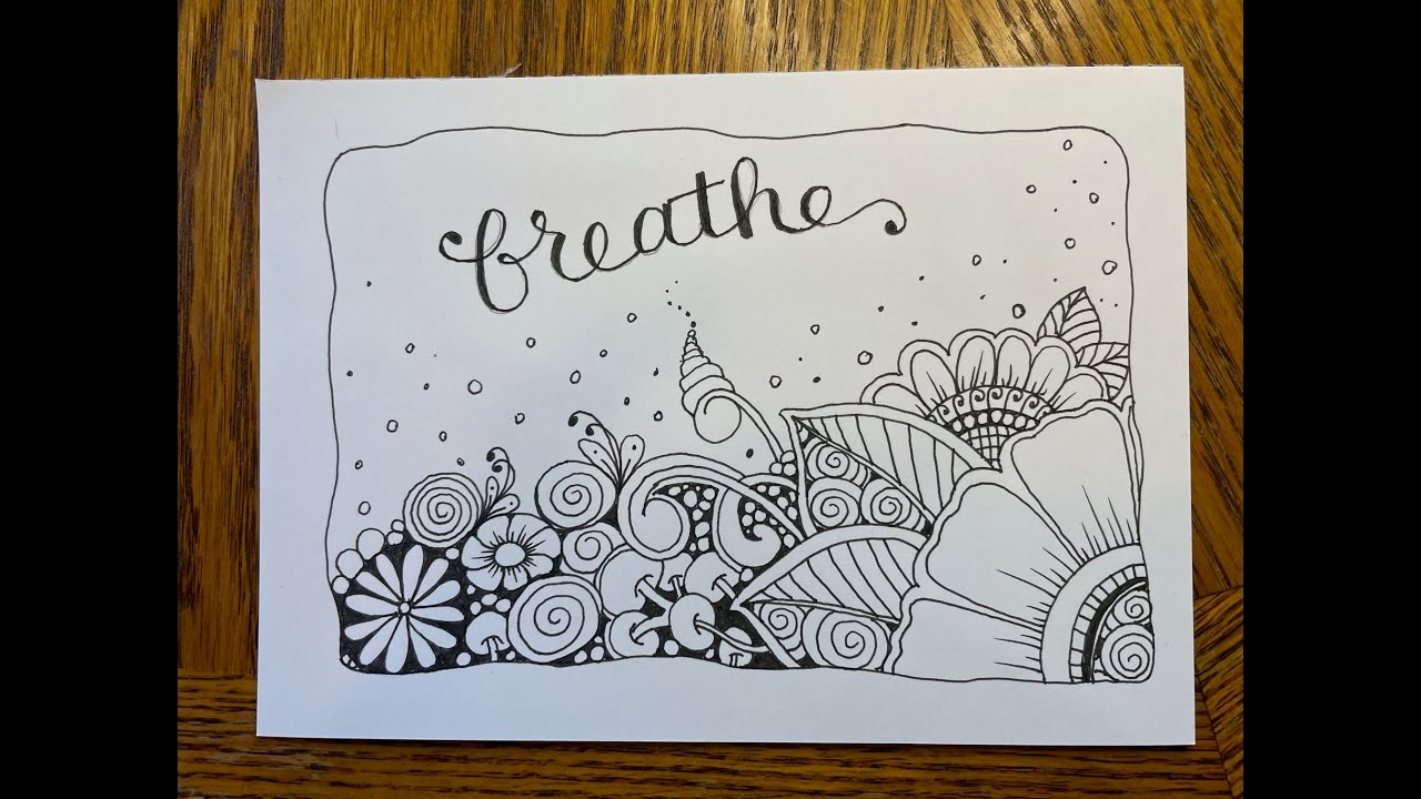 Easy - Doodle with Me #4 Time-Lapse Video - Zentangle ® Inspired Doodle Flowers