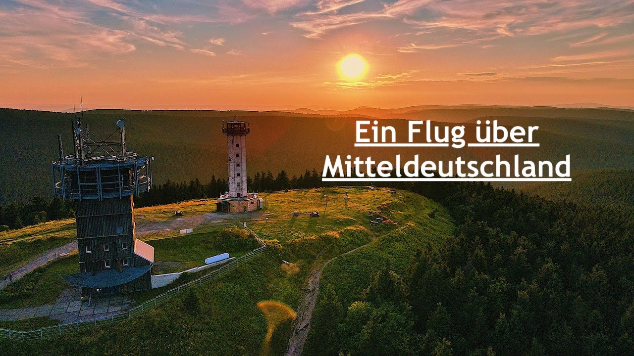 Ein Flug über Mitteldeutschland und den Thüringer Wald (4k)