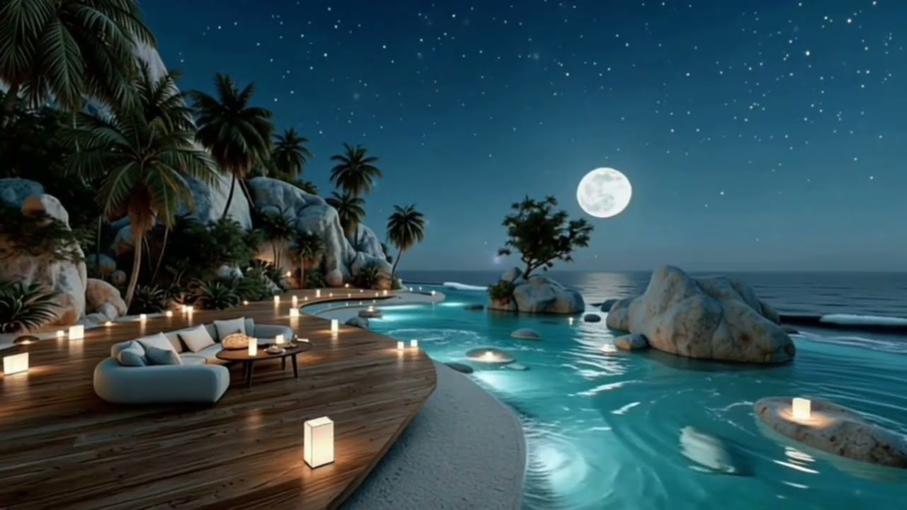Deep House Chill Vibes by the Ocean for Night Relaxation & Focus 🌙🌊