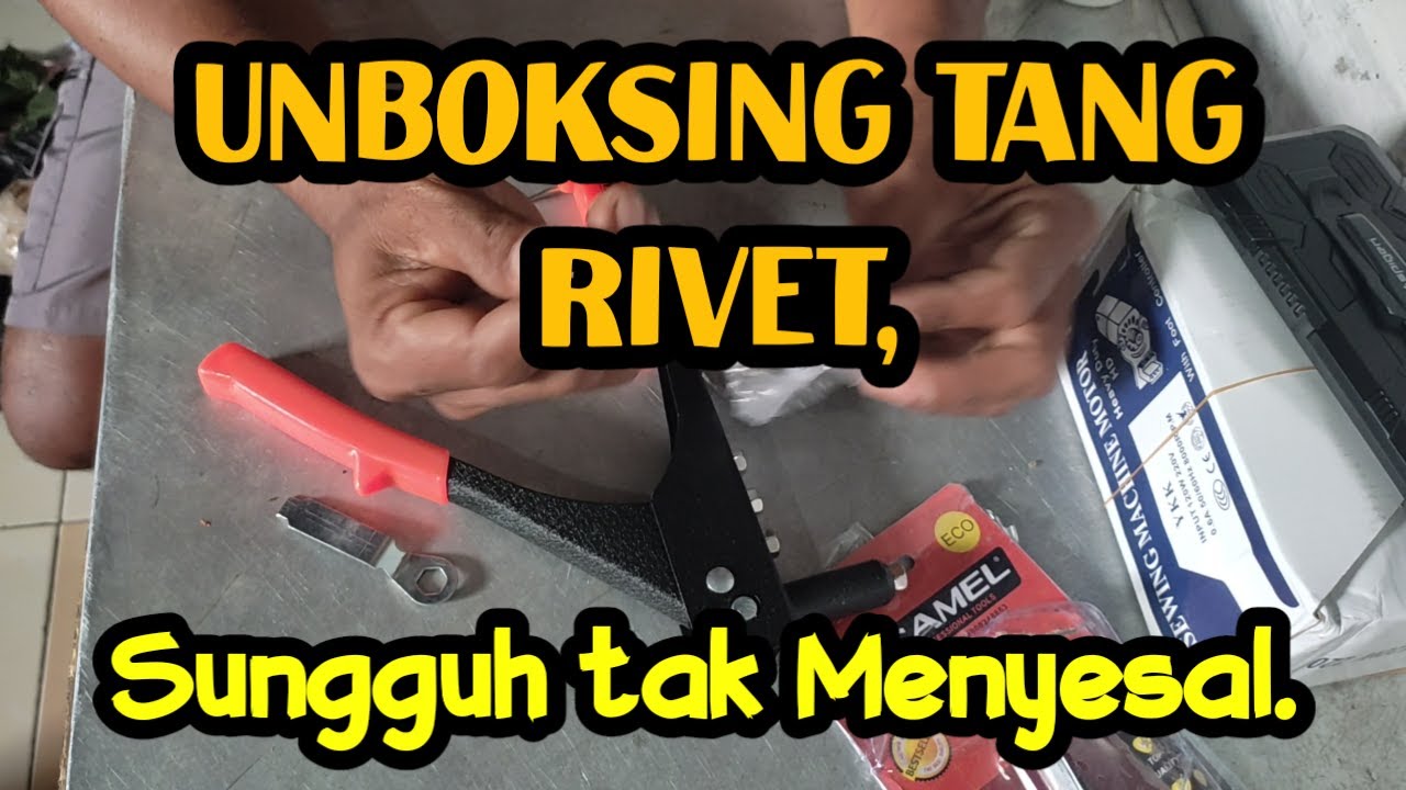 UNBOKSING TANG RIVET.( CAMEL)