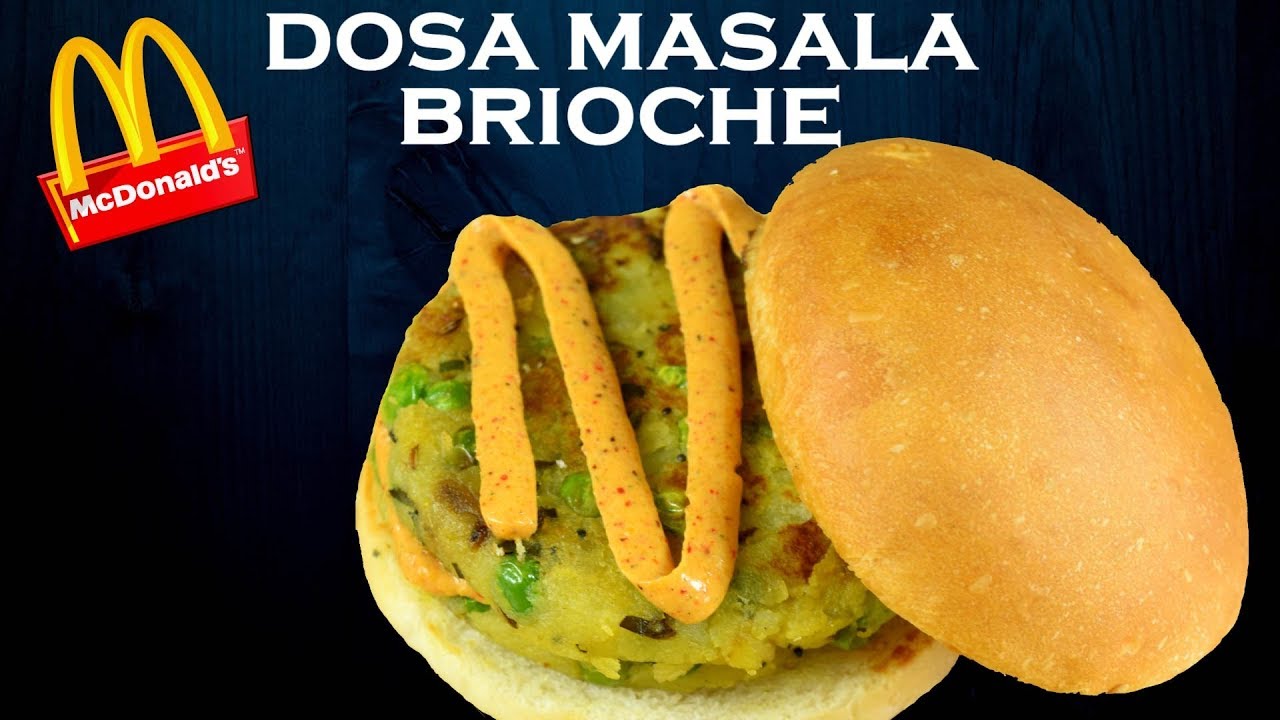 Make Dosa Masala Brioche like McDonald's at home | Masala Dosa Burger| Breakfast menu| Yummylicious