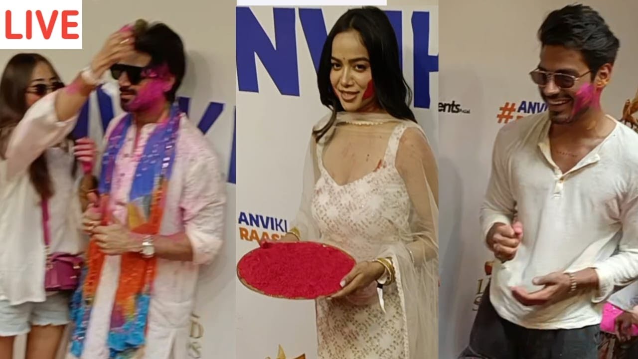 Ankita Lokhande -vicky Jain Holi Paryty Live : Karanveer-chum-Digvijay - Manisha rani ne jamaya rang