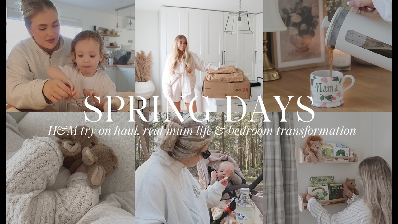 SPRING DAYS | spring try on haul, real mum life & toddler bedroom transformation