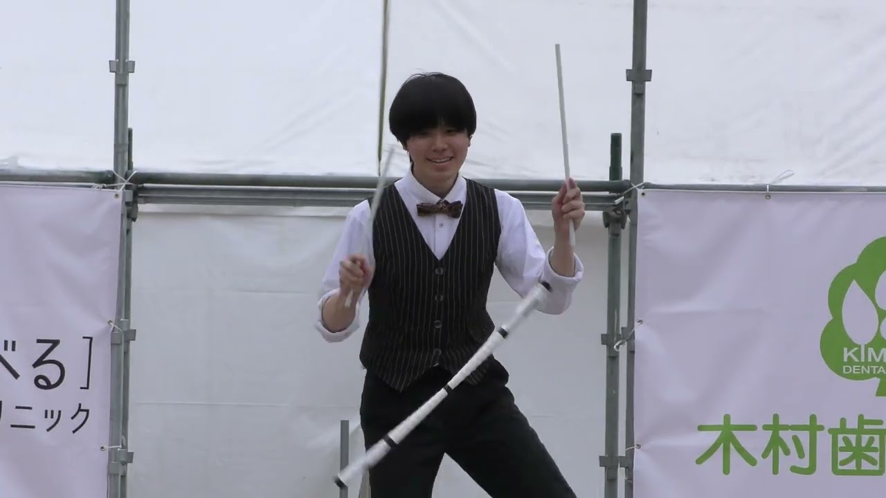 ふくやま大道芸  ハタダ（スタイリッシュジャグリング）