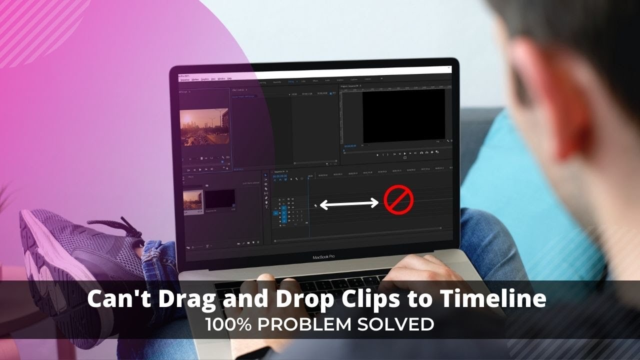 Adobe Premiere Pro CC 2021 - 2022 - Can't Drag and Drop Clips to Timeline | Problem Solved