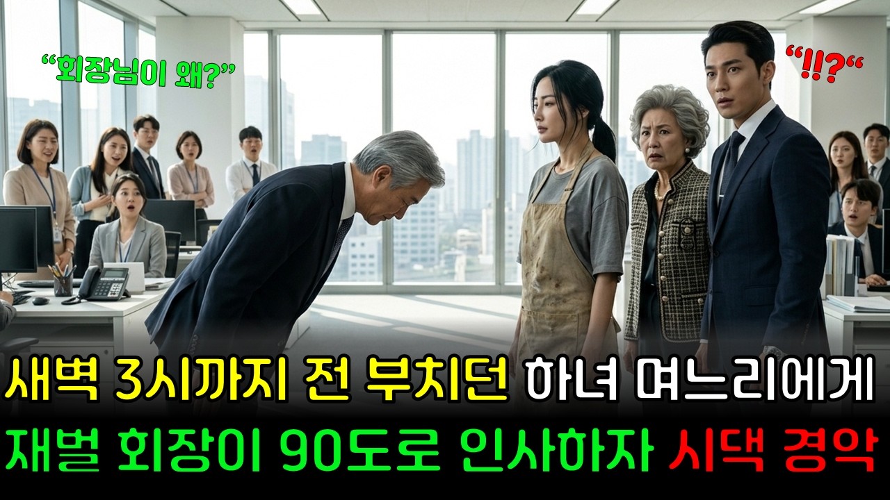 새벽 3시까지 전 부치던 식모 며느리, 재벌 회장이 나타나 90도로 인사하자 남편과 시어머니는 까무러치며 도망가버렸다.ㅣ복수사연ㅣ반전사연ㅣ고부갈등