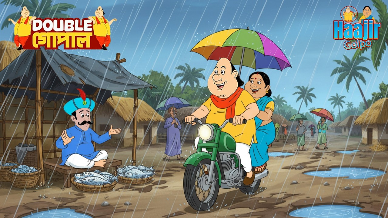 বাইকে স্ত্রীকে বসিয়ে গোপাল দাদু মাছ কিনতে বেরোলেন | Gopal Bhar (Bengali) | Fun With Gopal