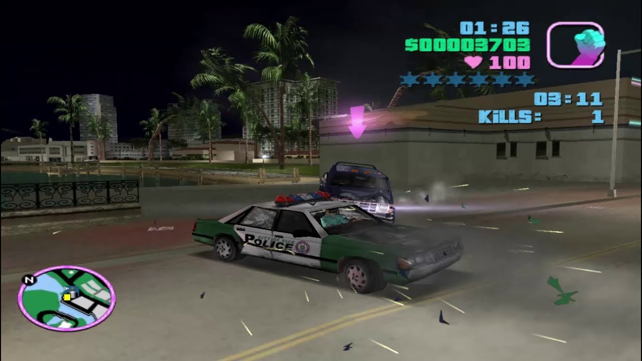 gta vice city car chasing