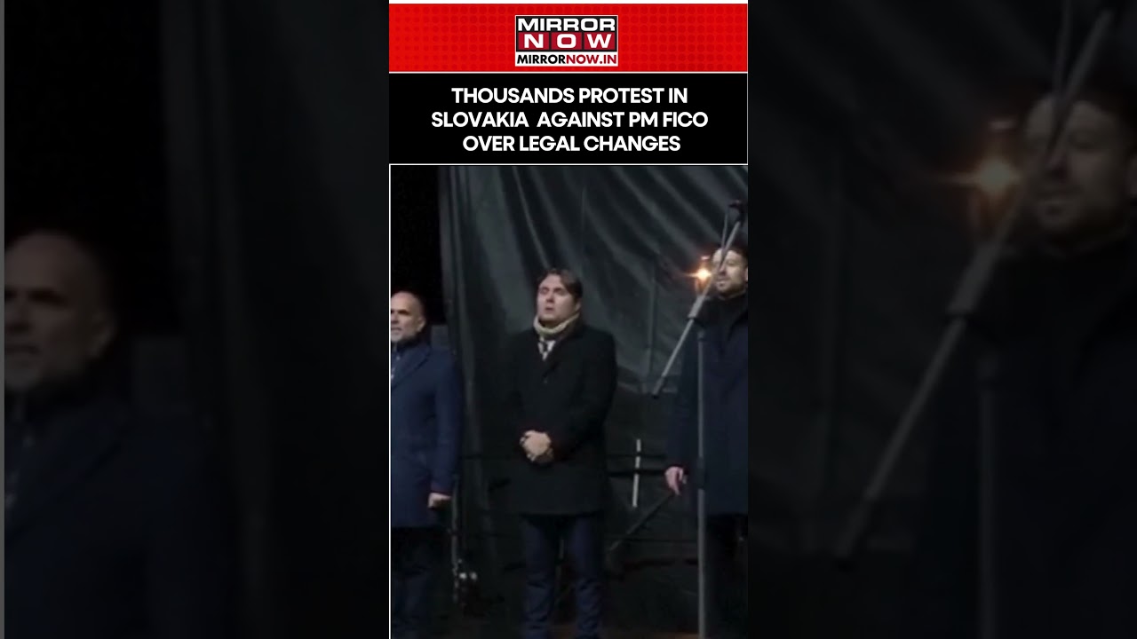 Mass Protests Erupt Across Slovakia Against PM Robert Fico&rsquo;s Legal Reforms | Watch #shorts