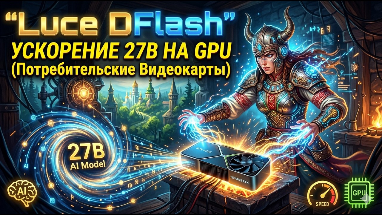 ⚡ Пробуждение гиганта: Обзор Luce DFlash и ускорение ИИ в 3 раза #localllM #обзорнейросетей