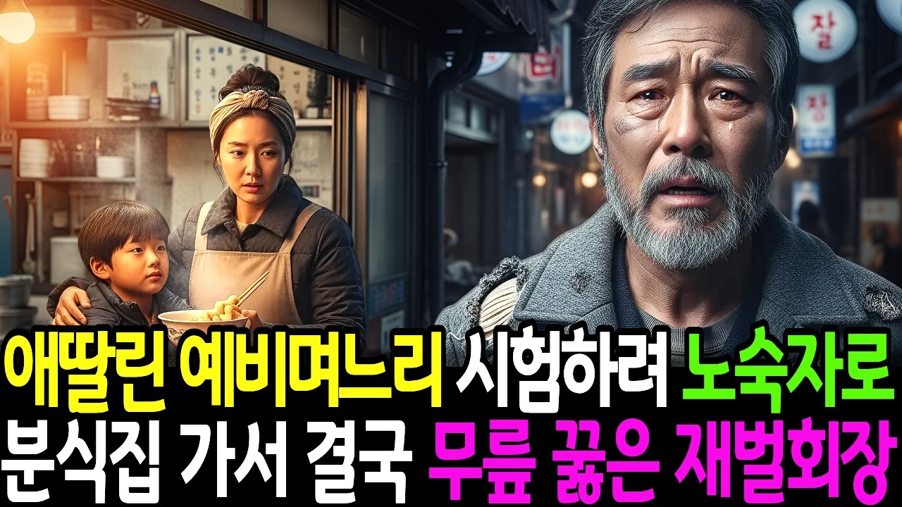 이혼녀에 애 딸린 예비며느리를 시험하려 노숙자로 분식집에 간 재벌회장은... 결국엔 무릎을 꿇고 오열하게 되었다